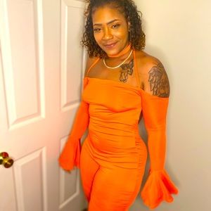 Sexy Orange Jumpsuit